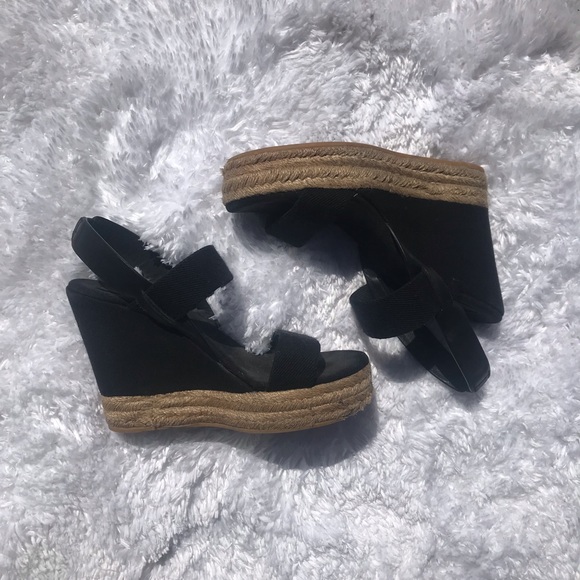 Tory Burch Adonis Black Wedges - Picture 2 of 7